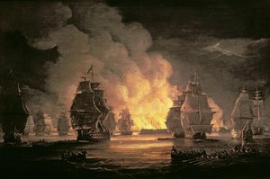 La battaglia di Algeri, 27 agosto 1816, c.1825 da Thomas Luny