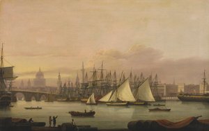 Il porto di Londra da Thomas Luny