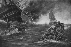 Incendio del Kent, c1893, 1911 da Thomas M M Hemy