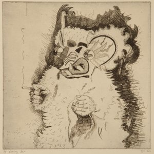Orso danzante (prova di stampa prima dell