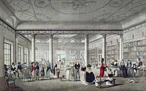La biblioteca di Hall a Margate, 1789 da Thomas Malton