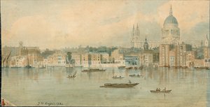 Panorama del fiume Tamigi, lato nord, in 13 parti da Thomas Mann Baynes
