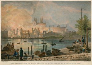 La distruzione per incendio delle Case del Parlamento il 16 ottobre 1834