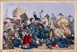 Uno schiaffo ai Charleys o una bravata di Tom & Jerry, vide New Poliece Bill, 1829 da Thomas McLean