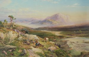 Fine della caccia, Loch Maree da Thomas Miles II Richardson