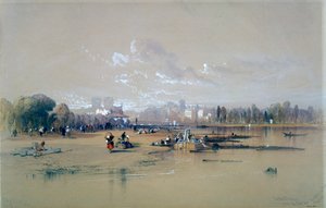 Notre Dame dal Pont du Jardin du Roi, Parigi, c1835-1890 da Thomas Miles Richardson II