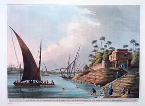 Casa estiva araba sul canale di Menouf, Egitto, 1801 da Thomas Milton