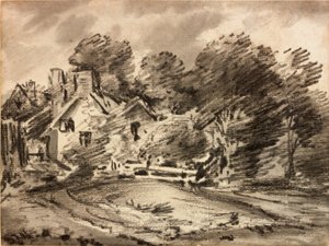 Paesaggio con cottage da Thomas Monro