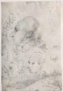 Studi di teste (verso) da Thomas Monro