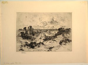 Una strada vicino al mare, Easthampton, New York da Thomas Moran