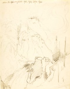 Sopra la Lower Fall, Yellowstone da Thomas Moran