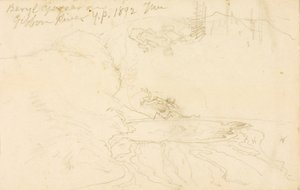 Geyser Beryl sul fiume Gibbon, Parco di Yellowstone da Thomas Moran