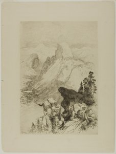 Half-Dome, vista da Moran Point da Thomas Moran
