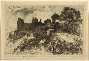 Castello di Harlech, Galles del Nord da Thomas Moran
