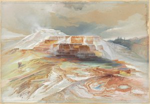 Sorgenti termali del fiume Gardiner, Yellowstone da Thomas Moran