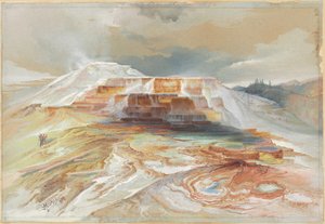 Sorgenti termali del fiume Gardiner, Yellowstone da Thomas Moran