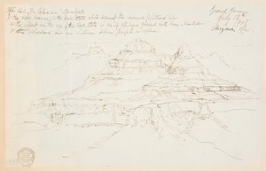 Due scogli nel Grand Canyon, Arizona da Thomas Moran