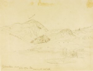 Parco di Yellowstone, Mammoth Hot Springs da Thomas Moran