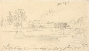 Fiume Yellowstone, vicino a Rosebud da Thomas Moran