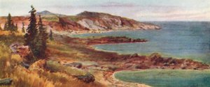 North Shore, Lago Superiore (litografia a colori) da Thomas Mower Martin