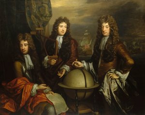 John Benbow (1653-1702), Sir Ralph Delavalle (circa 1645-1707) e Thomas Phillips (circa 1635-1693) da Thomas Murray