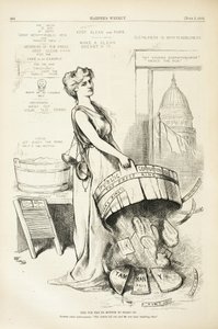 Questa vasca non ha un fondo su cui stare, 1875 da Thomas Nast