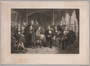 Washington Irving e i suoi amici letterari a Sunnyside da Thomas Oldham Barlow