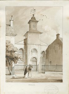 Cappella di Fazeley: disegno a penna e acquerello