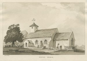 Chiesa di Ranton: disegno a seppia da Thomas Peploe Wood