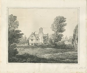 Standon Hall: disegno a penna e inchiostro da Thomas Peploe Wood