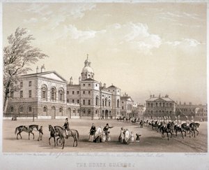 Guardie a cavallo, Westminster, Londra, 1851 da Thomas Picken