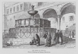 La Fonte di Perugia (incisione) da Thomas Robert Macquoid