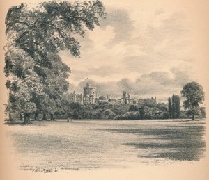 Castello di Windsor dal Home Park, 1902 da Thomas Robert Way