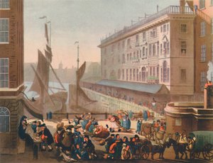 Mercato del pesce di Billingsgate da Thomas Rowlandson, Augustus Charles Pugin