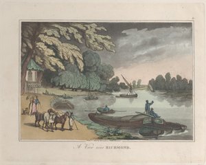 Una vista vicino a Richmond, da Schizzi dalla Natura, 1822. Creatori: Thomas Rowlandson, Joseph Constantine Stadler