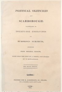 Pagina del titolo, da Poetical Sketches of Scarborough, 1813 da Thomas Rowlandson, Joseph Constantine Stadler, J. Bluck