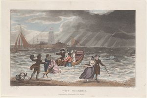 Quaccheri bagnati, da Poetical Sketches of Scarborough (1813) da Thomas Rowlandson, Joseph Constantine Stadler, J. Bluck