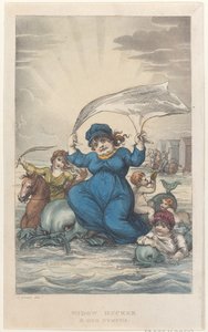 Vedova Ducker e le sue ninfe, da Schizzi poetici di Scarborough da Thomas Rowlandson, Joseph Constantine Stadler, J. Bluck