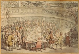 Una conversazione alla "Surgeons Hall", Old Bailey, Londra da Thomas Rowlandson