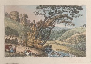 Una vista della Cornovaglia, da Vedute in Cornovaglia da Thomas Rowlandson