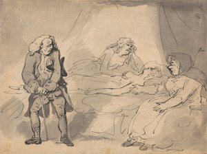 Scena di un letto di morte da Thomas Rowlandson