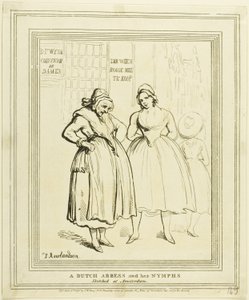 Una badessa olandese e le sue ninfe disegnate ad Amsterdam da Thomas Rowlandson