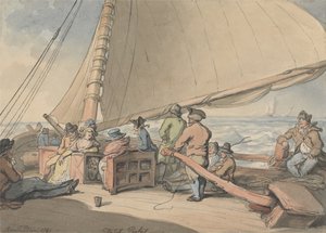 Una barca olandese in una brezza crescente da Thomas Rowlandson