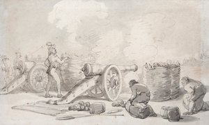 Una Divisione di Artiglieria Francese in Azione da Thomas Rowlandson