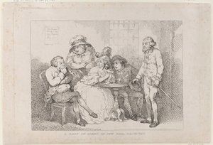 Una donna in un limbo, ovvero: richiesta di libertà provvisoria per un ebreo respinta da Thomas Rowlandson
