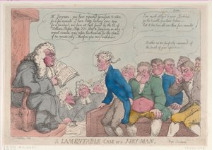 Un caso lamentabile di un giurato, 10 marzo 1815 da Thomas Rowlandson