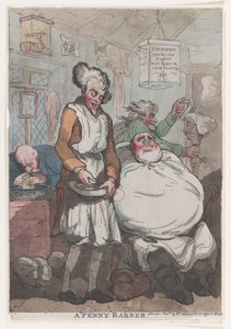 Un Barbiere da Un Penny da Thomas Rowlandson