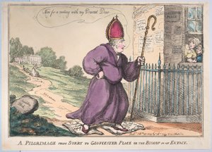 Un pellegrinaggio da Surry a Gloucester Place o il vescovo in estasi, 27 febbraio 1809 da Thomas Rowlandson