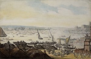 Una regata sul Tamigi sotto Westminster da Thomas Rowlandson