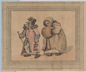 Ritorno da una visita, 3 aprile 1798 da Thomas Rowlandson